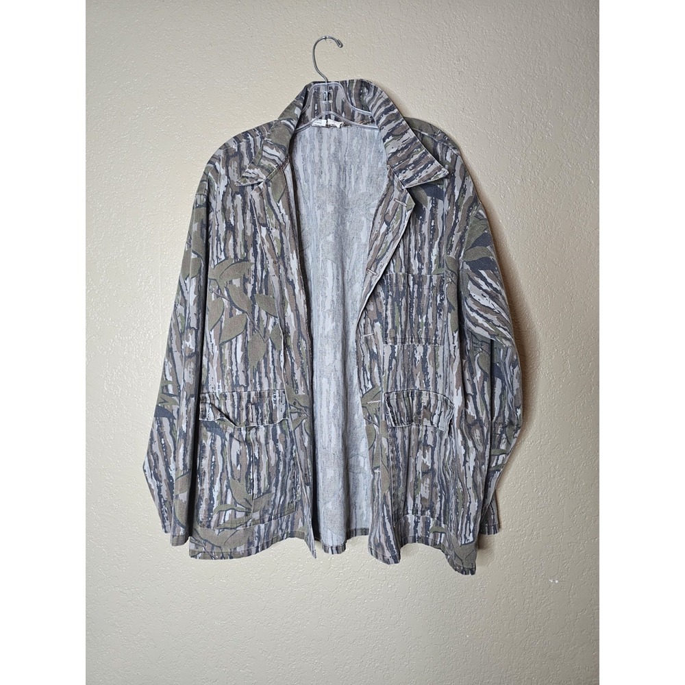 VINTAGE HUNTING Army camo Jacket Mens Large Camo Military Field Coat 80s